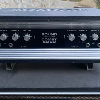 Sound Comet 60 1965 - Black Tolex Plexy front Made in Italy image 2