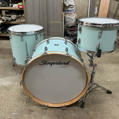 Slingerland Gene kupra deluxe ensemble 1956/59 - Sea foam lacqued image 2