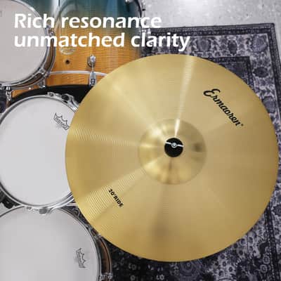 Cymbal Pack, 5 Pieces Drum Cymbals Set,14" Hi Hat Cymbals, 16" Crash and 18" Crash Cymbals, 20" Ride Cymbals for Drums Set image 4