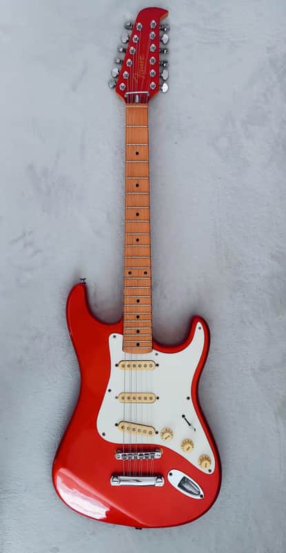 Hondo Fame 760/12 1982 - Metalic Red Stratocaster 12-String image 1