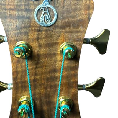 Alembic Stanley Clarke "Brown Bass", Flame Walnut with Ebony, BLUE LEDS *IN STOCK*** image 22