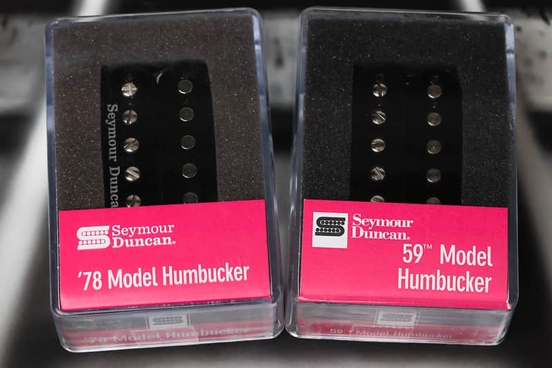 Seymour Duncan 78 Model Bridge / SH-1N 59 Model Neck 4 Conductor Pickups BLACK image 1