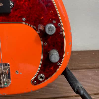 1964 Fender Precision Bass in Fiesta Red. image 8