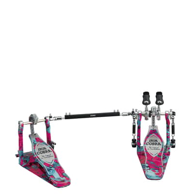 Tama HP900PWMCS 50th Limited Iron Cobra Power Glide Twin Pedal - Marble Coral Swirl image 1