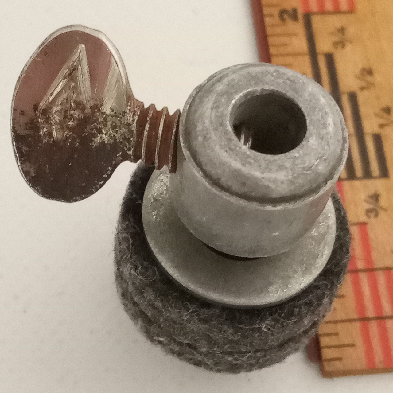 Leedy/Ludwig Nickel Hi-Hat Cymbal Clutch Vintage 30s - 40s Stand Part Complete — main photograph