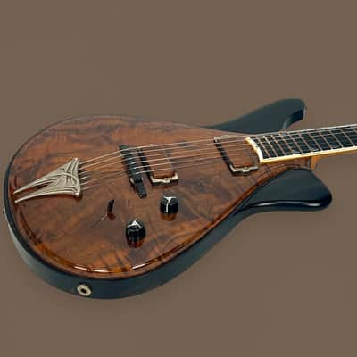 Jesselli Guitars Modernaire Circa 1989-1990 Natural Walnut & Ebony. Owned by Alan Rogan touring tech for Keith Richards. (Authorized Jesselli Dealer) image 11