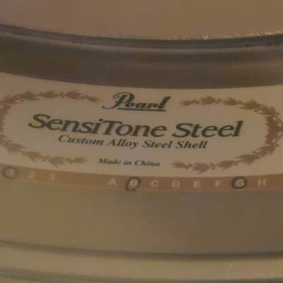 Pearl STS5514 14x5.5" Sensitone Steel Snare Drum 2000s - Chrome Over Steel image 2