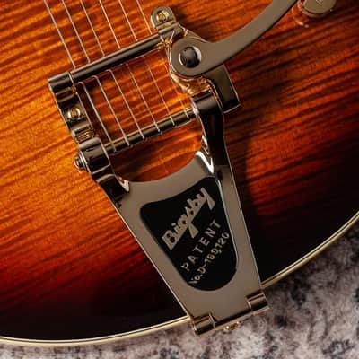 Gretsch Broadkaster® LX Figured Center Block with String-Thru Bigsby® - Havana Burst image 9