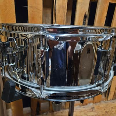 Premier Steel Snare Drum with Rare case 80s-90's - Chrome image 8