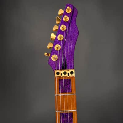 Aristides T/0, Floyd Rose, BKP, CUSTOM Purple and Gold Holoflake finsh. MUST SEE! image 7