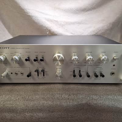 H.H. Scott Alpha 1 Preamp Recapped/Working Alpha 1 Late 1970's - Silver/Aluminum image 1