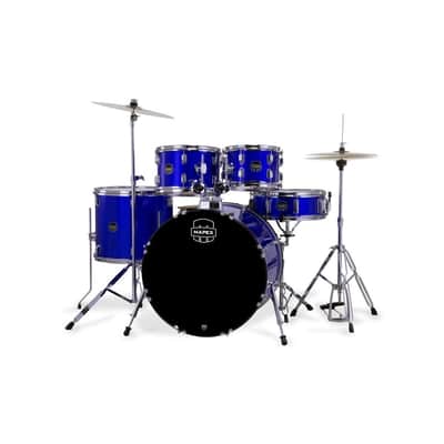 Mapex Comet 5-Piece Drum Set 22" Bass Drum, Indigo Blue image 3