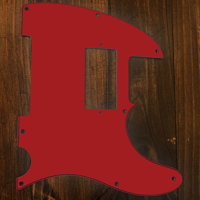 Candy Apple Red Telecaster style Pickguard 2021 by Carmedon(Matte), 1 Humbucker image 1
