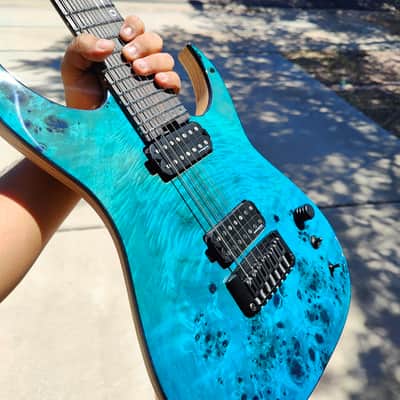 Schecter KM-7 Artist Lagoon Fade 7 String Electric Guitar image 1