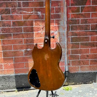 Gibson SG Custom 1969 - an ultra rare large'gard w/a combo of Walnut finish w/all Chrome Hardware ! image 4