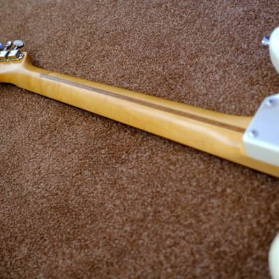 Warmoth Jazzcaster Telemaster Offset Telecaster Olympic White Fender Vintage 64 pickups Pau Ferro image 9