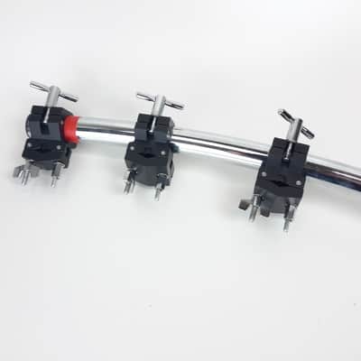 Gibraltar 46 Inch Curved Rack Bar Add-On with 6 CLAMPS Drum Hardware image 3