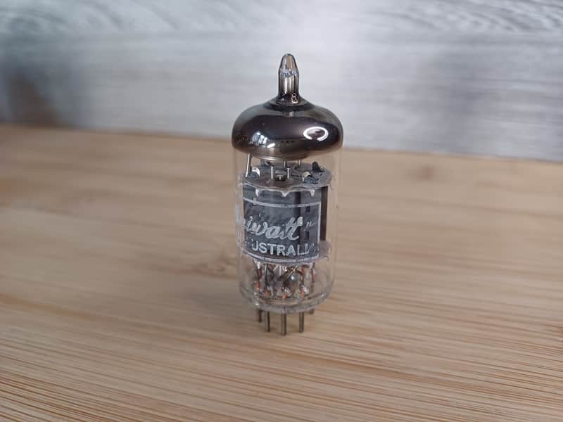 Very nice and rare NOS 60's or early 70's Miniwatt Philips 12AX7 ecc83 Made in Australia, very strong Orange Hiwatt Marshall image 1