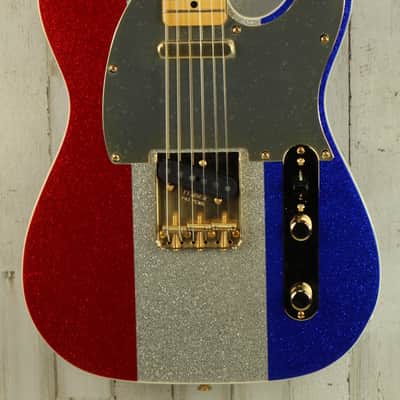 DEMO Fender Buck Owens Telecaster - Red/Silver/Blue Sparkle (703) image 1