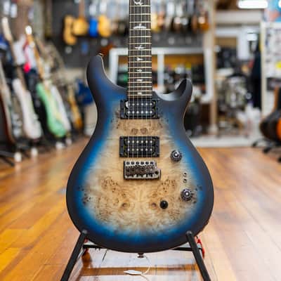 PRS SE Exotic Custom 24-08 Poplar Burl  2025 - Lake Blue Midnight Burst - Satin image 1