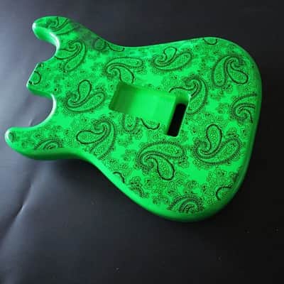 Paisley Green Alder Wood Guitar Stratocaster Strat Style Body image 2
