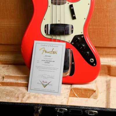 Fender Custom Shop LTD '64 Jazz Bass Journeyman Aged Fiesta Red Pre-Owned image 20