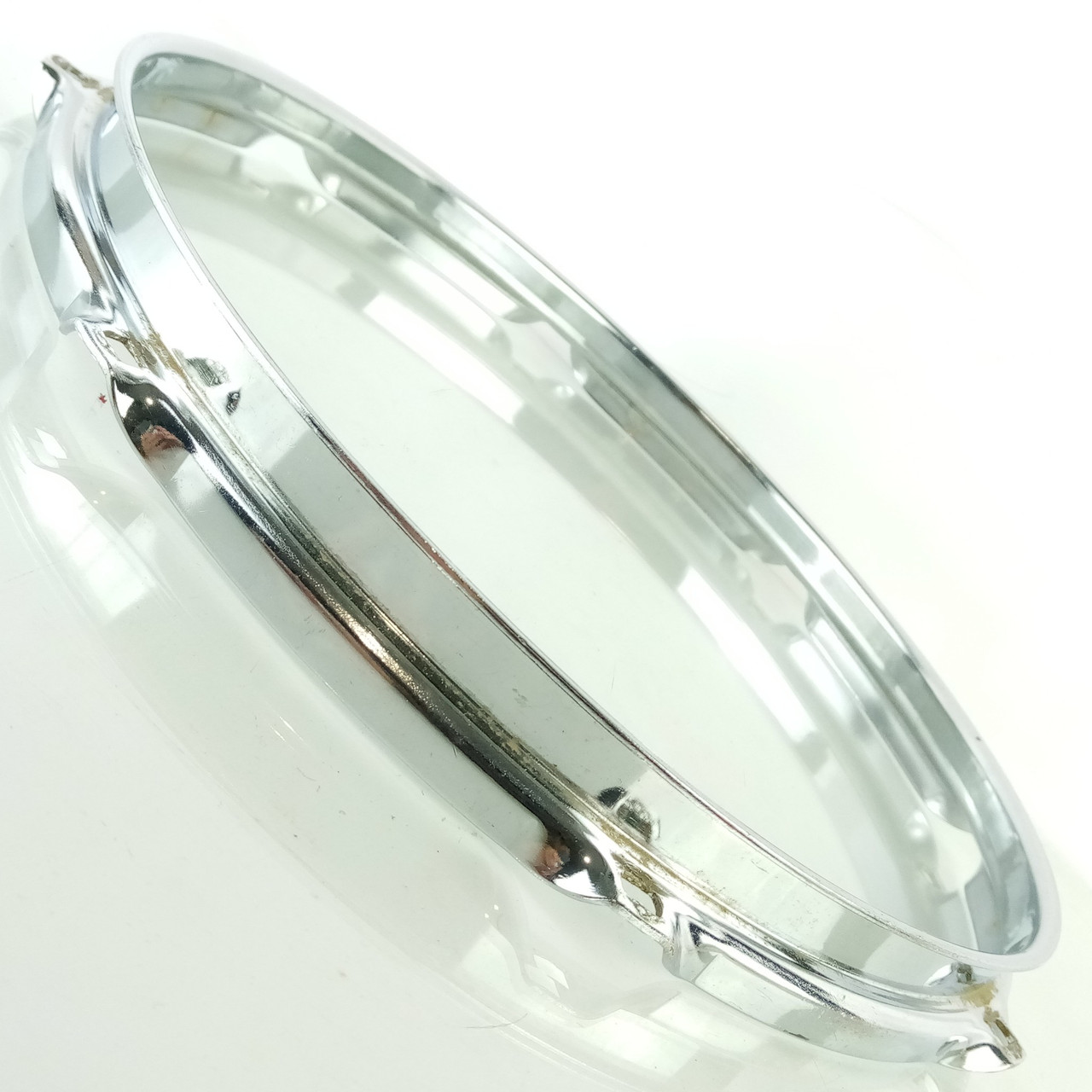 Ludwig 12" 8-Lug Tom Drum Batter 2.3mm Rim/Hoop Chrome Triple Flange Vintage 80s — main photograph