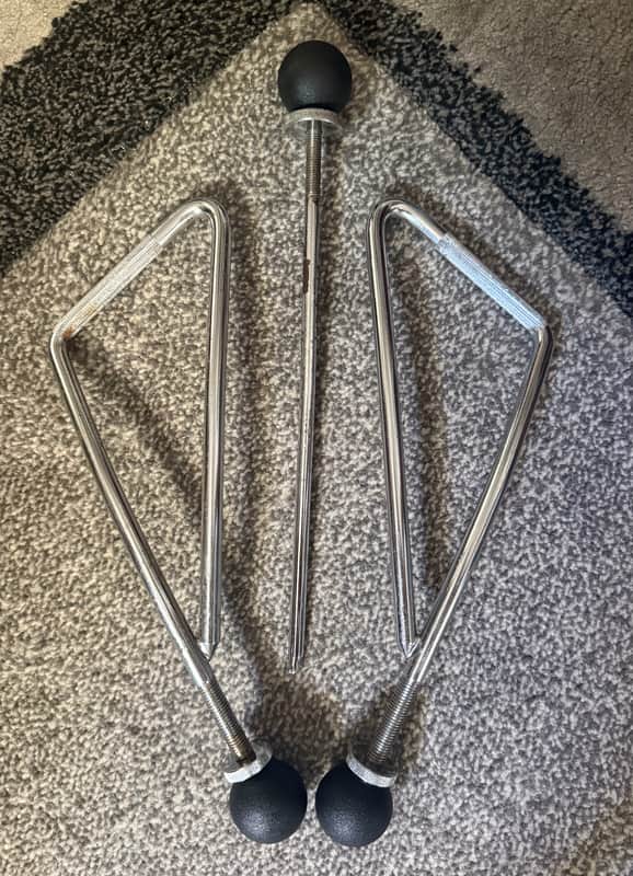 Sonor Phonic / Champion / Signature / Teardrop Spurs for Bass Drum 1970's - Chrome image 1