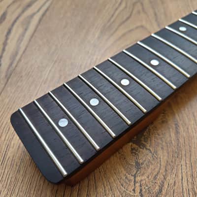 Telecaster Compatible Roasted Flame Maple and Rosewood Pro Guitar Neck Satin - AAA image 6