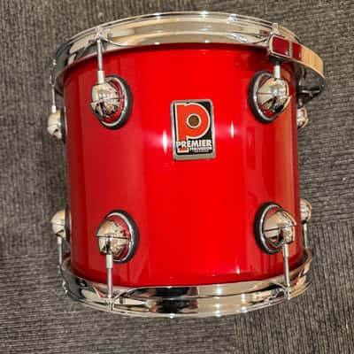 ~RARE!~ Premier Genista 6-Piece 8/10/12/14/16/22 Drum Kit Set in Red Mist Gloss Lacquer (Rm4) image 15