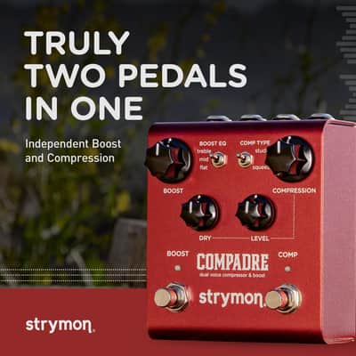 Strymon Compadre Dual Voice Compressor and Boost Guitar Effects Pedal for Electric and Acoustic Guitar, Synths and Keyboards image 2