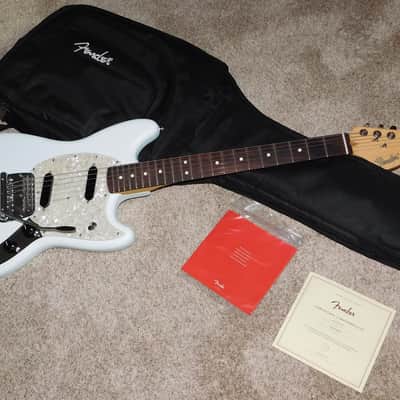 Fender American Performer Mustang Electric Guitar Satin Sonic Blue 2025 image 1