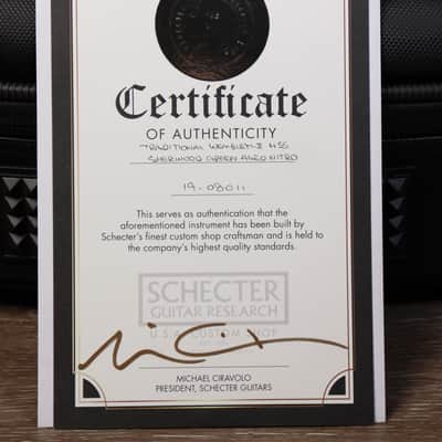 2019 Schecter USA Custom Shop Traditional Wembley-II Sherwood Green HSS image 12