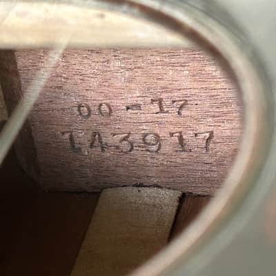 1957 Martin 00-17 Mahogany Acoustic Guitar w/ Chipboard Case image 20