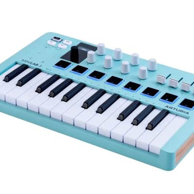 Arturia MINILAB3AM Limited Edition Portable 25-Key MIDI Controller, Aquamarine image 3