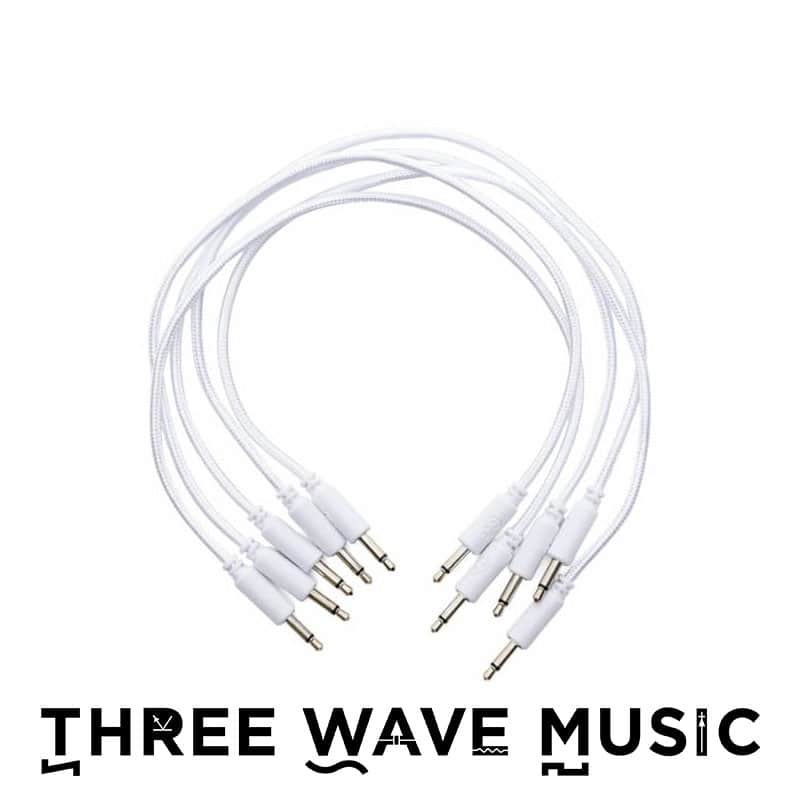 Erica Synths Braided & Soft Eurorack Patch Cables 20 cm (5 pcs) (White) [Three Wave Music] image 1