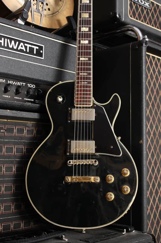 【激レア】JEDSON (ジェドソンレスポールカスタムジャパンビンテージ) Jedson Les Paul custom copy made in Japan 1970s - Black | Reverb