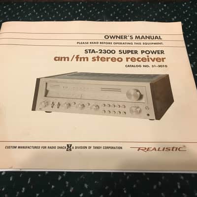 Vintage 1980 Realistic STA-2300 AM/FM Hi-Fi 120 Watt Stereo Receiver with Owners Manual image 12