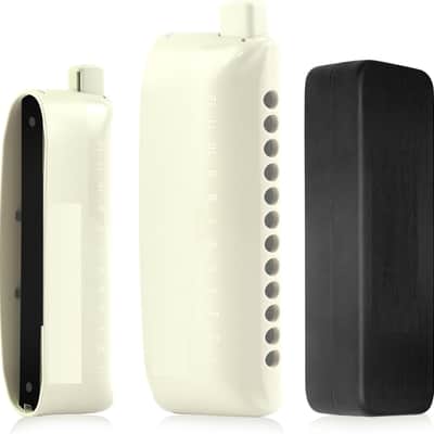 Chromatic Harmonica in C for Adults and Professionals, 12 Hole Mouth Organ with Unique Modern Design as Gift, Ivory Cover image 1