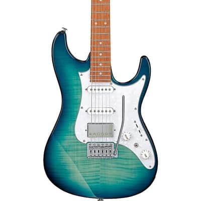 Mint Ibanez AZ22S1 Standard Electric Guitar - Transparent Turquoise Burst image 1