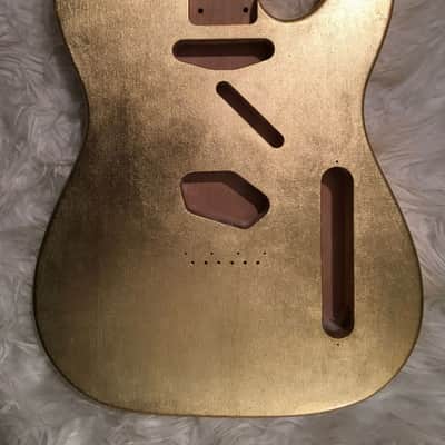 Made to Order - FRANCHIN Mars guitar body Glossy METALLIC LEAF (Gold/Silver/Copper) Basswood Poplar Telecaster-Tele-T-Style Made in Italy image 4