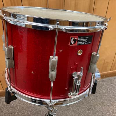 Ludwig 10x14 Marching Snare 196? Red Sparkle image 1