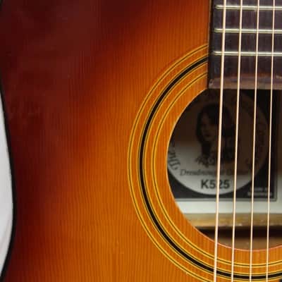 Used Santa Rosa K525 DREADNOUGHT Acoustic Guitar Sunburst image 2