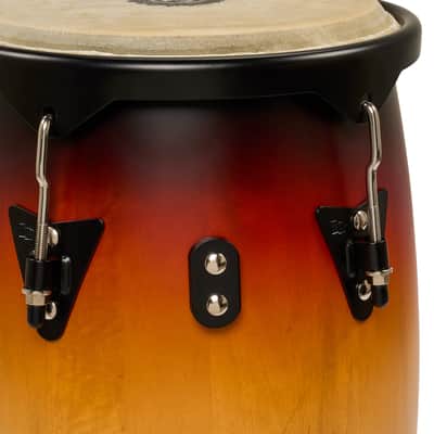Latin Percussion City II 10″-11″ Mango Conga Set With Stand  LP646NYII-VSB - Vintage Sunburst image 4