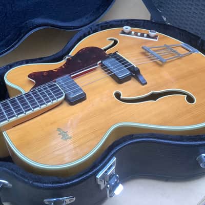 Hofner Vintage Jazz guitar archtop Made In Germany 50’s / 60’s / gorgeous flamed wood image 9