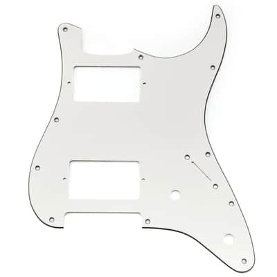 Brio S-Style HH Pickguard — 11-Hole, 2-Pot Layout (Volume/Tone) - 3 Ply Aged White image 1