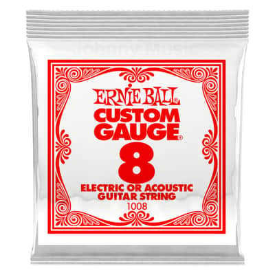 .008" Custom Gauge Plain Steel Single String Electric Or Acoustic Guitar Strings Specially Tempered image 1