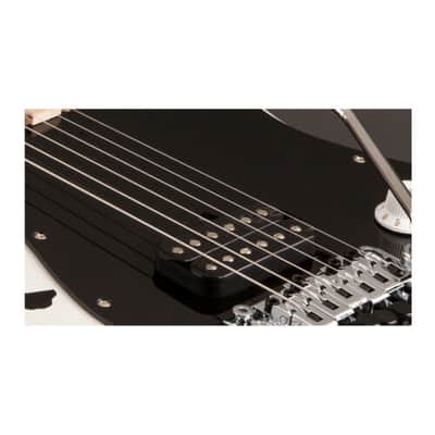 EVH Striped Series 6 String Electric Guitar White with Black Stripes image 8