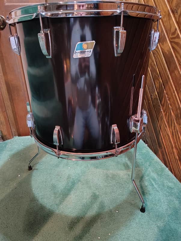 Ludwig Maple 🍁 18"(Diameter)x16" (Depth) Floor Tom Late 70's early 80's - Black Wrap image 1