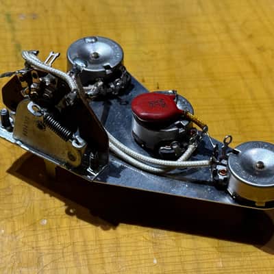 1961 1962 1963 CTS Crater Bottom Back 250k pots potentiometers audio taper split shaft .1 50v capacitor Centralab CRL 1454 1452 image 8